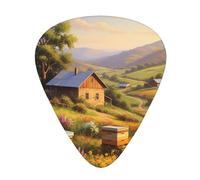 Yifhdes Rural Honey Bees flowers Printed Guitar Picks,12 Pack Premium Guitar Picks 3 Different Thickness with Storage Box,0.5/0.7/1 mm