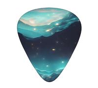Yifhdes Science Fiction Stars Fashion Colour Guitar Picks 12 Packï¼Œ For Acoustic Guitar Electric Guitar Ukulele.One Size
