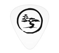 Yifhdes Silhouette Bonsai Guitar Picks 12-Pack For Guitar Electric Acoustic Guitar Mandolin Bass 3 Thickness Plectrums 0.46mm/0.71mm/0.96mm For Guitar Players