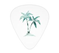 Yifhdes Silhouette-Of-Coconut Tree Guitar Picks 12 Pcs For Guitar Electric Acoustic Guitar Mandolin Bass 3 Thickness Plectrums Thin/Medium/Heavy For Guitar Players