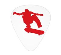 Yifhdes Skateboard Skater Guitar Picks 12-Pack For Acoustic Guitar Guitar Accessories 3 Thickness Plectrums Thin/Medium/Heavy For Guitar Players