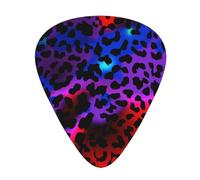Yifhdes Smooth Celluloid Guitar Pick 3D Printed Guitar Pick Compatible with Trippy Red Pink Purple Blue Cheetah Leopard Print, Soft Sampler Pack Guitar Picks Gift for Acoustic Guitar with Box Holder