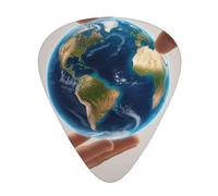 Yifhdes Space Planet Earth Printed Guitar Picks,12 Pack Premium Guitar Picks 3 Different Thickness with Storage Box,0.5/0.7/1 mm