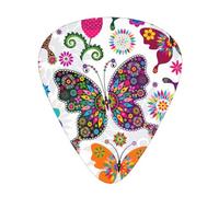 Yifhdes Spring Floral Butterfly Multifaceted Guitar Pick - Clear Sound, And Durability For Individualized Music Experiences.
