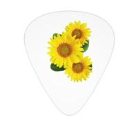 Yifhdes Sunflower Guitar Picks 12-Pack For Acoustic Guitar Guitar Accessories 3 Thickness Plectrums Thin/Medium/Heavy For Guitar Players