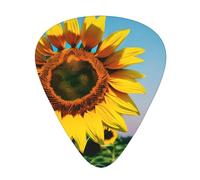 Yifhdes Sunflowers Flowers Print Guitar Pick Thin Medium Heavy Gauges For Acoustic Guitar,Electric Guitar,Bass Guitar,12 Pack