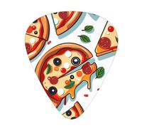 Yifhdes tasty pizza Printed Guitar Picks,12 Pack Premium Guitar Picks 3 Different Thickness with Storage Box,0.5/0.7/1 mm