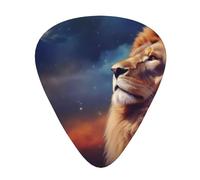 Yifhdes The Lion Under The Starry Sky 12 Pcs Guitar Picks Set, 3 Thicknesses & Case - Electric/Acoustic/Bass