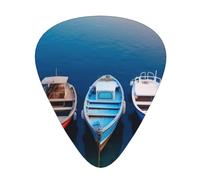 Yifhdes The Ship Docked At The Seaside 12 Pcs Guitar Picks Set, 3 Thicknesses & Case - Electric/Acoustic/Bass