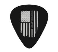 Yifhdes Thin Silver Line Correctional Officer Guitar Picks 12-Pack For Family Stylish Guitar Accessories 3 Thickness Plectrums Thin/Medium/Heavy For Guitar Players