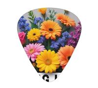 Yifhdes Thug Life Flowers Printed Guitar Picks,12 Pack Premium Guitar Picks 3 Different Thickness with Storage Box,0.5/0.7/1 mm