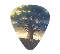 Yifhdes Tree Printed Guitar Picks,12 Pack Premium Guitar Picks 3 Different Thickness with Storage Box,0.5/0.7/1 mm