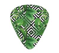 Yifhdes Tropical Leaves Multifaceted Guitar Pick - Clear Sound, And Durability For Individualized Music Experiences.