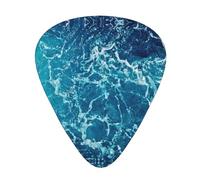 Yifhdes Tropical Ocean Beach Theme Multifaceted Guitar Pick - Clear Sound, And Durability For Individualized Music Experiences.