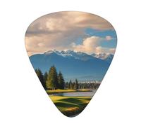 Yifhdes Vancouver Golf Course Printed Guitar Picks,12 Pack Premium Guitar Picks 3 Different Thickness with Storage Box,0.5/0.7/1 mm