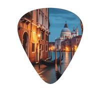 Yifhdes Venice Night Printed Guitar Picks,12 Pack Premium Guitar Picks 3 Different Thickness with Storage Box,0.5/0.7/1 mm