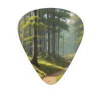 Yifhdes Whispering Woods Printed Guitar Picks,12 Pack Premium Guitar Picks 3 Different Thickness with Storage Box,0.5/0.7/1 mm