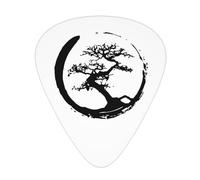 Yifhdes Zen Bonsai Tree In Enso Circle Guitar Picks 12-Pack For Acoustic Guitar Guitar Accessories 3 Thickness Plectrums 0.46mm/0.71mm/0.96mm For Guitar Players