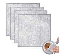 YIGAARUI Wire Dishwashing Rags, Multipurpose Non Scratch Dish Scrubbing Cloth for Wet & Dry, Free Washable Cloth Duster for Home & Kitchen (4)