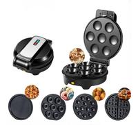 YIGECHENXIN 1000W Mini Donut Maker Machine for Holiday, 5 Types of Interchangeable Sandwich Machines Perfect for Breakfast, Snacks, Desserts & More