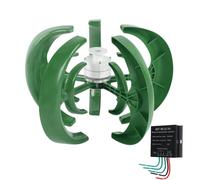 YIGECHENXIN 1000W Starts in Low Wind Vertical Axis Wind Turbine, 12V 24V 48V 5-Blade Spiral MPPT Controller Included, Quiet Wind Generator for Off-Grid Homes,12V