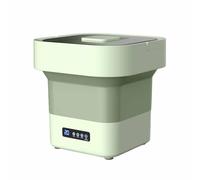 YIGECHENXIN 10L Multifunctional mini washing machine, With Spin Basket energy saving portable washer Blue light disinfection and sterilization Suitable for home, apartment, and travel,Green
