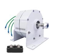 YIGECHENXIN 12V 24V 48V 220V Permanent Magnet Generator Motor 6000W Low RPM Brushless Dynamo with Base for Wind Power DIY Project,220V