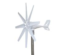 YIGECHENXIN 12V 24V 48V Wind Turbine Generator,16000W 8 Blades Vertical Wind Turbines Generator Kit with MPPT Controller for Home Outdoor Camping Use(White),24V