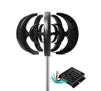 YIGECHENXIN 12V, 6000W 12V/24V/48V Vertical Wind Turbines Generator Kit,W/Controller 5 Blades Motor Kit for Windmill Energy Charge Home Camping(Black)