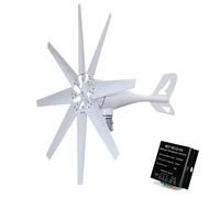 YIGECHENXIN 12V, 8 Blades Horizontal Wind Turbine Generator Kit with Controller 19000W12V 24V 48V New Energy Wind Turbine Generator Suitable for Wind/Solar Power Systems