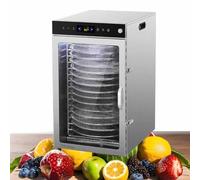 YIGECHENXIN 16-Tray Electric Food Dehydrator Machine Digital Display Commercial Stainless Steel Meat Dryer Adjustable Timer And Temperature Quick Drying of Fruits, Vegetables,110V