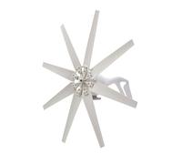 YIGECHENXIN 20000W Vertical Wind Turbine Generator Kit, 48V 24V 12V No Noise Off Grid Wind Turbine Kit with Controller & 8 Blades for Home/Boat/Farm(White,220V),24V