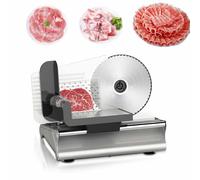 YIGECHENXIN 220v/200w Electric Frozen Meat Slicer Kitchen Stainless Steel lamb roll food slicer with Non-slip suction cup Easy to clean for Meat,Cheese,Bread