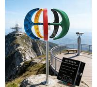 YIGECHENXIN 220V, Small Wind Turbine Generator for Home Use 12000W 12V/24V/48V Motor Kit Vertical Axis Windmill Energy Suitable for Farm Camping(with Controller)