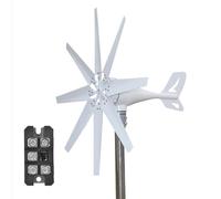 YIGECHENXIN 24V, 20000W12V 24V 48V 220V Wind Turbine Generator 8 Blades Wind Turbine Kit with Wind Hybrid Controller Distiller for Homes Energy Supplementation