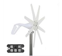 YIGECHENXIN 24V, 5000W No Noise Wind Turbine Generator Kit 12V 24V 48V 220V 8 Blades Vertical Wind Turbine Motor with Charge Controller Kit(White)