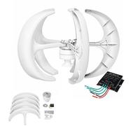 YIGECHENXIN 24V, Low Noise Vertical Wind Turbine Generator Kit,16000W 12V 24V 48V 5 Blades Wind Turbines Generator with MPPT Controller Kit for Home Hybrids Streetlight