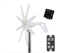 YIGECHENXIN 24V, Wind Turbine Generator Kit 4000W 12V-220V Horizontal Wind Power Generator with Controller 5 Blades Suitable for Wind And Solar Power Generation(White)