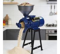 YIGECHENXIN 3000W Dry Cereals Spice Grinder with Funnel,Commercial Grain Mill Grinder, Thickness Adjustable Powder Machine, for Rice Corn Grain Coffee Wheat