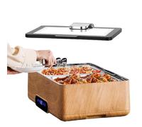 YIGECHENXIN 304 stainless steel buffet stove with Touch temperature control 500W 9L rectangle Buffet Food Heater Tray Long-lasting insulation for Catering Events Parties Weddings