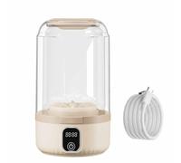 YIGECHENXIN 4000mAh Wireless underwear washing machine, Portable sock cleaning machine With hidden charging port Mini Washing Machine for Apartment, Dorm,Beige
