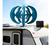 YIGECHENXIN 48V, 9000W Home Vertical Wind Power Turbine 12V 24V 48V 220V Lantern Shape Low Noise Roof Windmill with Hybrid MPPT Controller for Courtyard/Outdoor