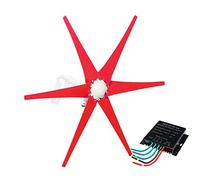 YIGECHENXIN 5000W 12V 24V Wind Turbine Gennerator,220V 48V 6 Blades Noiseless Horizontal Wind Turbine Generator for Home Street Light New Energ with Mppt Controller,24v