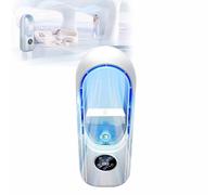 YIGECHENXIN 6 Wind Speeds Mall Quiet Bladeless Desk Fan, Portable Touch Control Mini Fan Only 1° of Electricity Is Needed for 7 Days for Bedroom, Home, Office,White