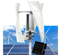 YIGECHENXIN 6000W Garden Wind Turbine Generator Kit, 12V 24V 48V 220V Portable Three-Phase AC Permanent Magnet Generators W/Controller 3 Blade for Boats Gazebos & Houses(White),220V