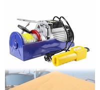 YIGECHENXIN 880lbs Electric Steel Wire Winch, 220v Portable micro lifting tools With double lifting pulley Powerful and durable Suitable for lifting in factories, warehouses and farms,12m