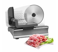 YIGECHENXIN Commercial Electric Cooking slicer 200w Household beef and mutton roll meat slicer stainless steel material Compact and easy to store Suitable for restaurants, hotels,school