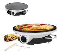 YIGECHENXIN Electric Pancake Maker, Pancake Skillet with Non-Stick 32CM Pan Style Hot Plate, 3-Speed Adjustable Temperature Dial for Making Crepes Eggs Omelettes
