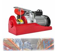 YIGECHENXIN Heat Resistant Heavy Duty Electric Hoist, 1320Lbs Single/Double Slings Steel Wire Household Winch with Accessories Corrosion Resistance Suitable for Warehouses,30m