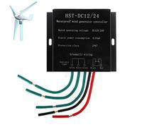 YIGECHENXIN IP67 Waterproof Wind Controller, 12V/24V Auto Match MPPT Wind Turbine Generator Controller Regulator Suitable for 1000W-10000W Wind Turbine,24V
